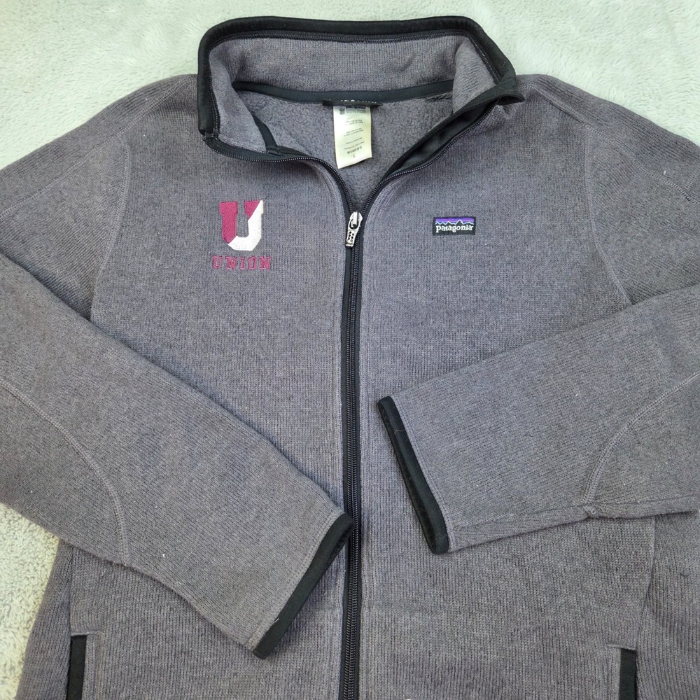 Patagonia Better Sweater Jacket Womens L Full Zip Union College Fleece Grey 80C